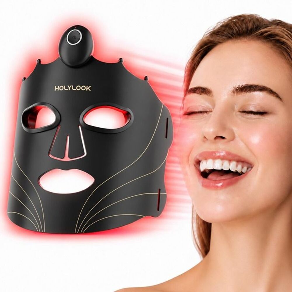 LED Light Therapy Mask, Model E100B, 630nm Red, 850nm NIR and 415nm Blue Light